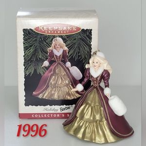1996 Hallmark Keepsake Holiday Barbie Christmas Ornament 4th in Series